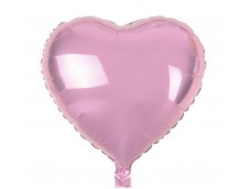 Folijas balons sirds, rozā, gaiši, 46cm