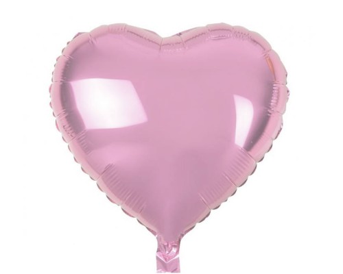 Folijas balons sirds, rozā, gaiši, 46cm