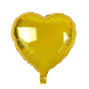 Folijas balons sirds, zelta,  spīdīga, 46cm