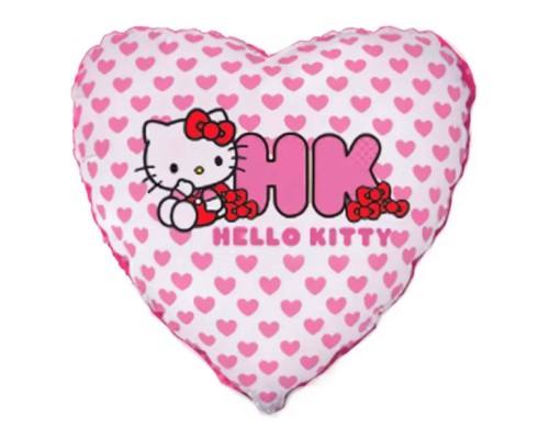 Folijas balons  Kaķis Hello Kitty, hearts, iepakojumā, Flexmetal