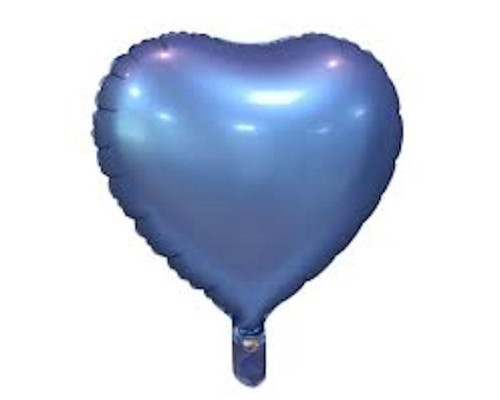 Folijas balons sirds, zila, tumši, matēta, 46cm