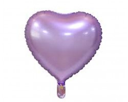 Folijas balons sirds, lillā, matēta, 46cm