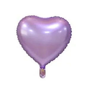 Folijas balons sirds, lillā, matēta, 46cm