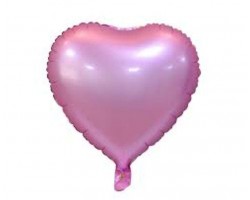 Folijas balons sirds, rozā, matēta, 46cm