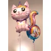 Folijas balons Kaķis Caticorn, rozā, 60cm Folijas balons Kaķis Caticorn, rozā, 60cm