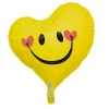 Folijas balons Mīlu - sirds, dzeltena, smaidīga, 35cm Folijas balons Mīlu - sirds, dzeltena, smaidīga, 35cm