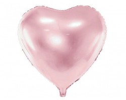 Folijas balons sirds, rozā, gaiši, 61cm