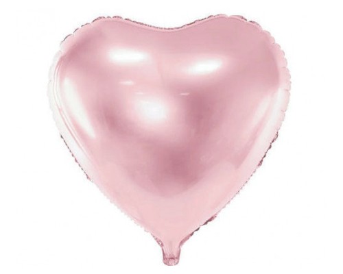 Folijas balons sirds, rozā, gaiši, 61cm Folijas balons sirds, rozā, gaiši, 61cm