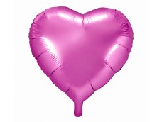 Folijas balons sirds, rozā, tumši, fuksiju, spīdīga, 45cm