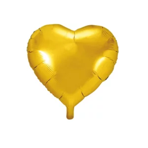 Folijas balons sirds, zelta, 45cm