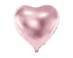 Folijas balons sirds, rozā, gaiši, 45cm