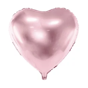 Folijas balons sirds, rozā, gaiši, 45cm
