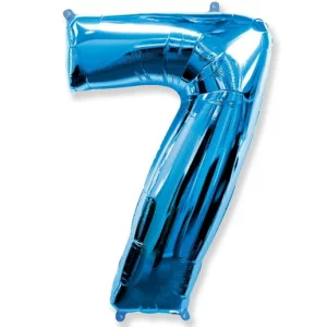 Folijas balons 96cm XXL - cipars 7, zils, Flexmetal Folijas balons 96cm XXL - cipars 7, zils, Flexmetal