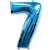 Folijas balons 96cm XXL - cipars 7, zils, Flexmetal