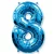 Folijas balons 96cm XXL - cipars 8, zils, Flexmetal
