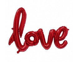 Folijas balons Mīlu - Love, sarkans, tikai gaisam