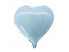 Folijas balons sirds, zila, gaiši, maigi 46cm