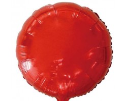 Folijas balons 81cm aplis, sarkans