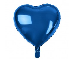 Folijas balons sirds, zila, tumši, spīdīga 46cm