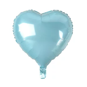 Folijas balons sirds, zila, gaiši, spīdīga 46cm