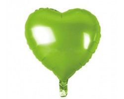 Folijas balons sirds, zaļa, gaiši, 46cm