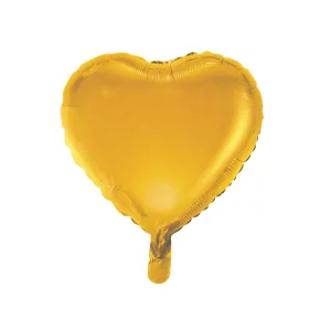 Folijas balons sirds, zelta, matēta, 46cm