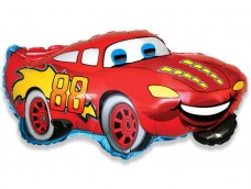 Folijas balons  Transportlīdzeklis - Auto, sarkans, smaidošs, 60cm, Flexmetal