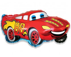 Folijas balons  Transportlīdzeklis - Auto, sarkans, smaidošs, 60cm, Flexmetal