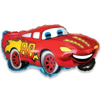Folijas balons Transportlīdzeklis - Auto, sarkans, smaidošs, 60cm, Flexmetal Folijas balons Transportlīdzeklis - Auto, sarkans, smaidošs, 60cm, Flexmetal