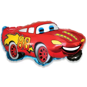 Folijas balons Transportlīdzeklis - Auto, sarkans, smaidošs, 60cm, Flexmetal Folijas balons Transportlīdzeklis - Auto, sarkans, smaidošs, 60cm, Flexmetal