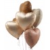 Folijas balons sirds, brūna, šokolādes, matēta, 46cm, Flexmetal