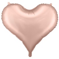 Folijas balons sirds, zelta, rozā, 75cm
