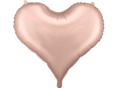 Folijas balons sirds, zelta, rozā, 75cm Folijas balons sirds, zelta, rozā, 75cm