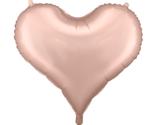 Folijas balons sirds, zelta, rozā, 75cm