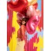 Folijas balons sirds, zelta, rozā, 75cm