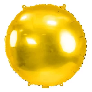 Folijas balons 59cm, aplis, zelta
