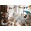 Folijas balons Debesis - Teddy bear on the moon, zils, 60cm