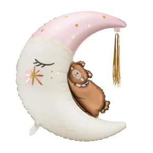Folijas balons Debesis - Teddy bear on the moon, 60cm