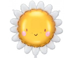 Folijas balons Debesis - Saule, puķe 60cm