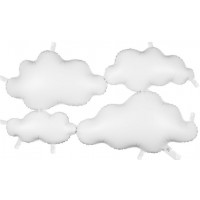 Folijas balons Debesis - Mākoņi, balti/zili, tikai gaisam, 108cm