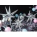 Folijas balons Debesis - Zvaigzne, sudraba, 3D, 70cm, tikai gaisam