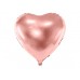 Folijas balons sirds, zelta, rozā, 61cm