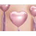 Folijas balons sirds, rozā, gaiši, 45cm