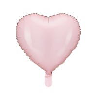 Folijas balons sirds, rozā, gaiši, maigi, 45cm
