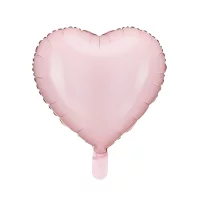 Folijas balons sirds, rozā, gaiši, maigi, 45cm Folijas balons sirds, rozā, gaiši, maigi, 45cm