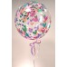 Folijas balons Mīlu - Sirsniņas, 46cm bumba, crystal