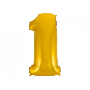 Folijas balons 92cm XXL - cipars 1, zelta