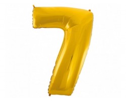 Folijas balons 96cm XXL - cipars 7, zelta