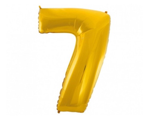 Folijas balons 96cm XXL - cipars 7, zelta