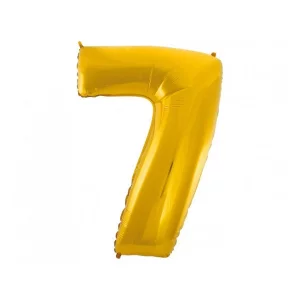 Folijas balons 92cm XXL - cipars 7, zelta Folijas balons 92cm XXL - cipars 7, zelta